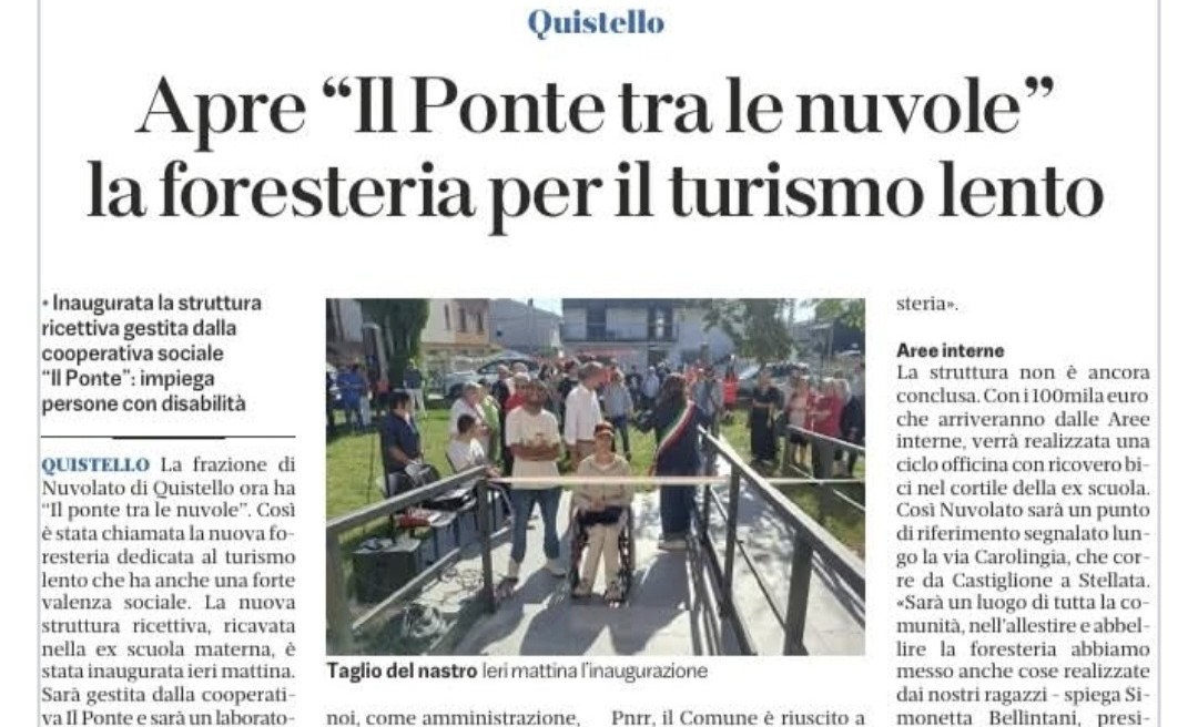 Inaugurata la foresteria per turismo lento 