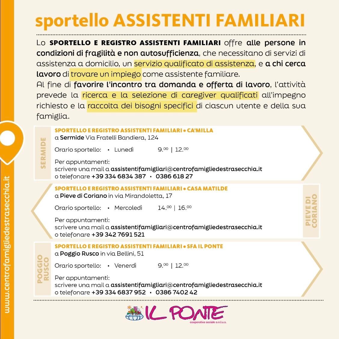 Sportelli Badanti, facciamo incontrare domanda e offerta